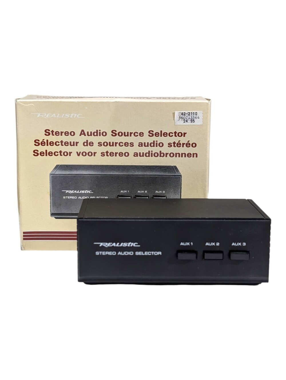 Realistic 42-2110 Stereo Audio Selector Switch 3 AUX Boxed Vintage